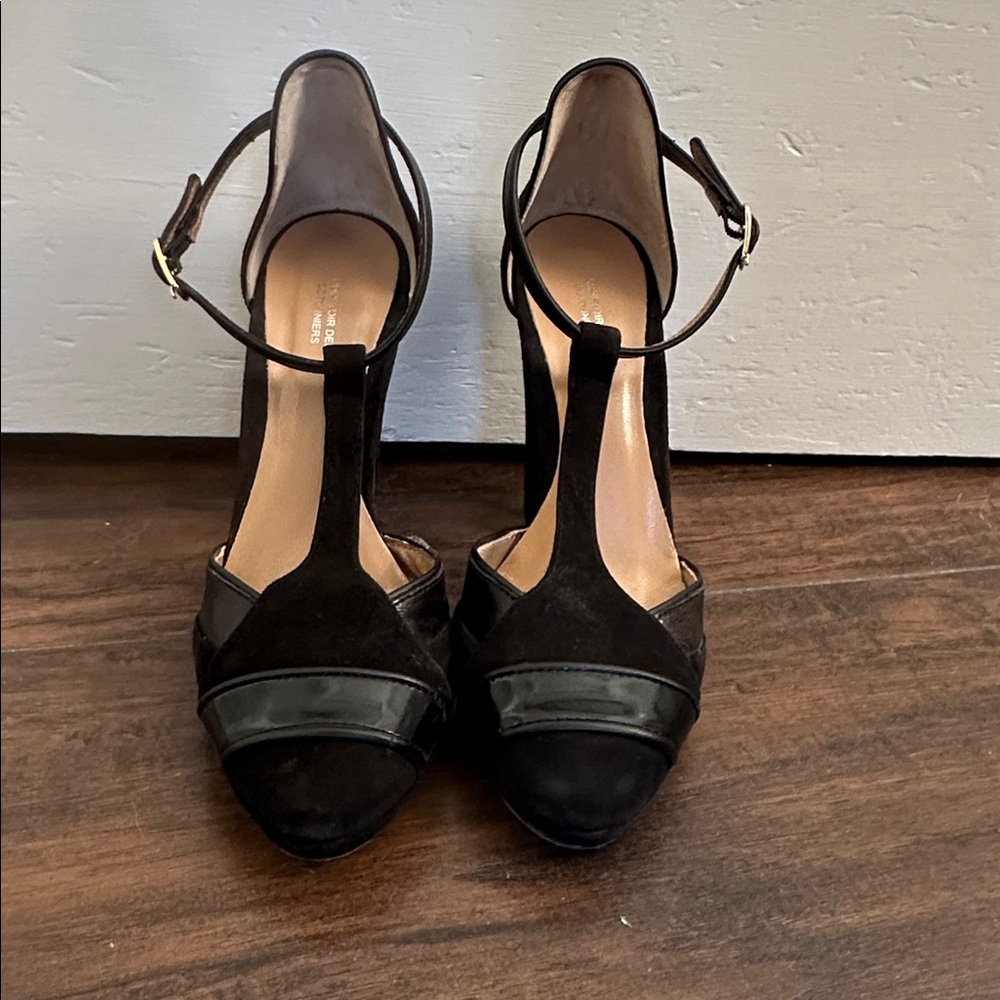 Comptoir des cotonniers. Black and grey T-Strap Heels. Size 38